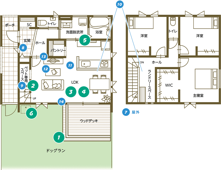 3LDK 1F床面積:49.68㎡(15.02坪) 2F床面積:49.68㎡(15.02坪) 延床面積:99.36㎡(30.04坪)