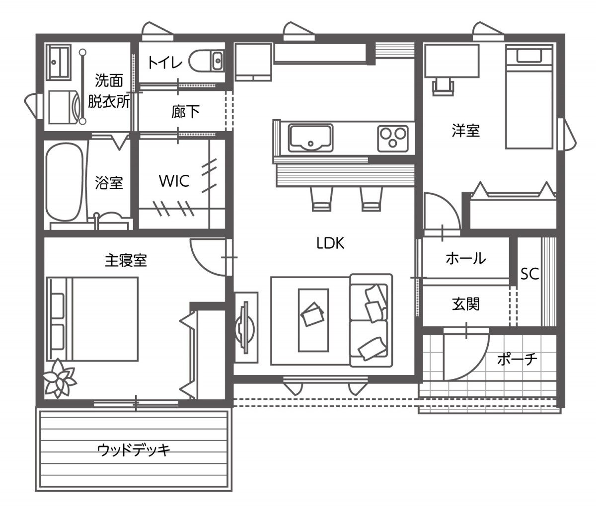 【NEW】邑楽町うずら平屋モデルハウス(ウグイス 2LDK)